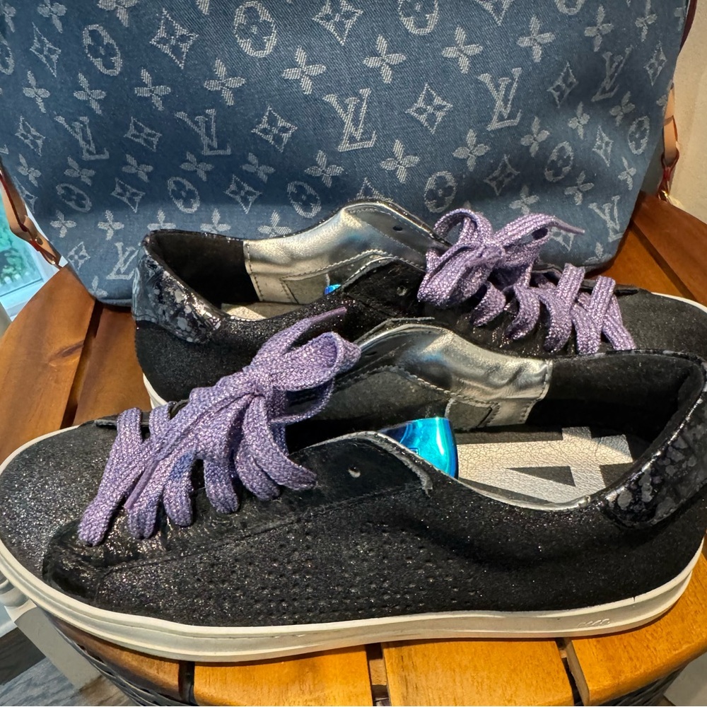 P448 Black Glitter Sparle sneakers EU 40 / US 9-9.5. Don't miss out! Fabulous! - Picture 8 of 9